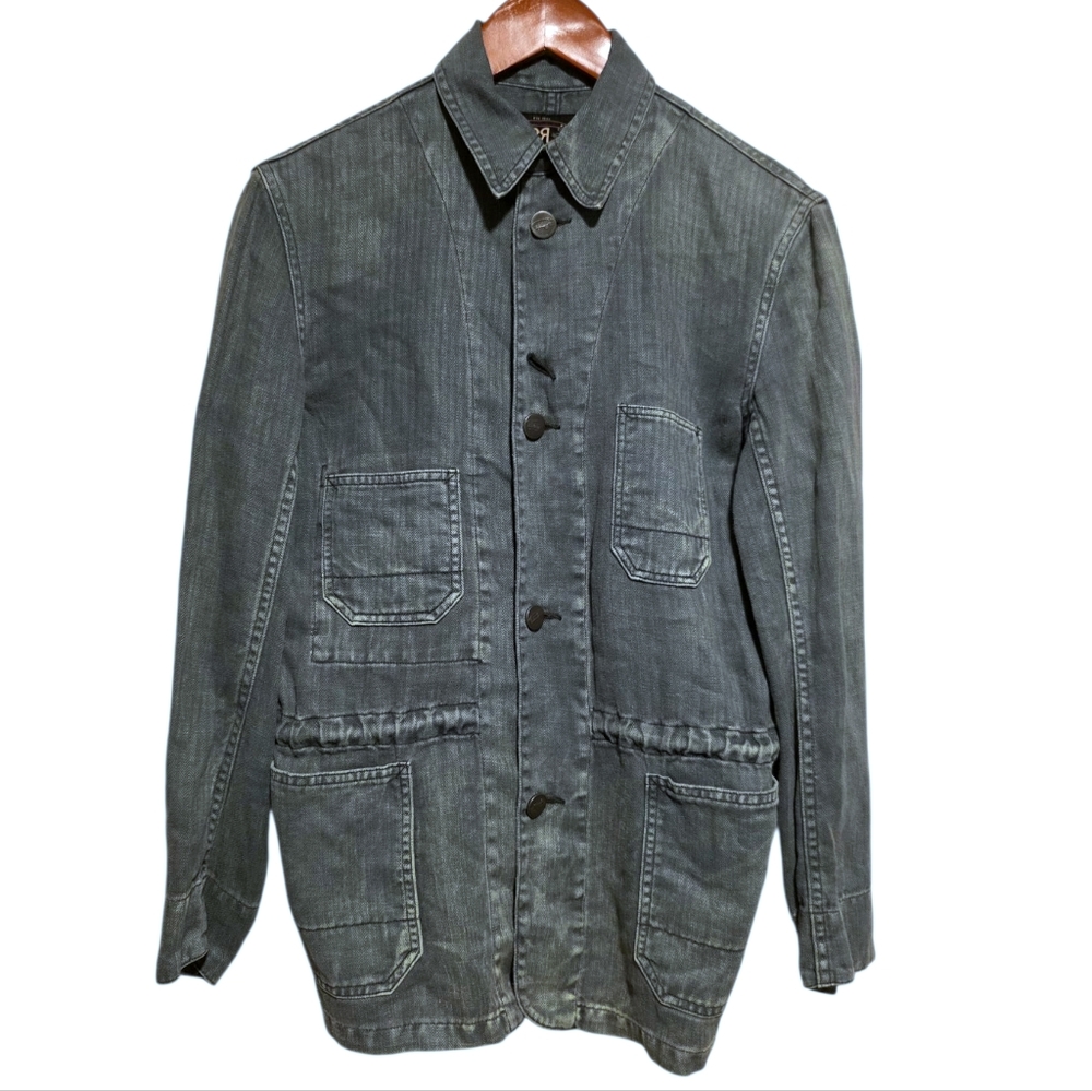 Ralph Lauren RRL Engineer Coat in Faded Herringbone Size Small